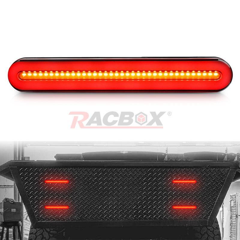 1X LED Truck Trailer Flowing Turn Signal Brake DRL Stop Tail Light Bar AmberRed