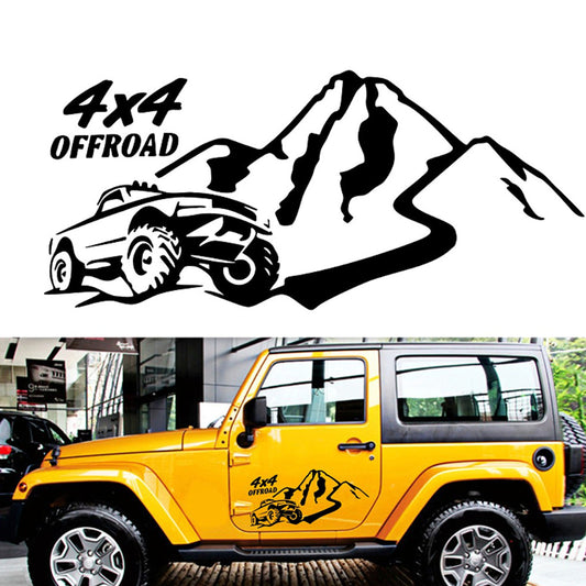 Mountain Decal Sticker 4x4 Off Road Graphics Black Car Truck Vinyl Decoration