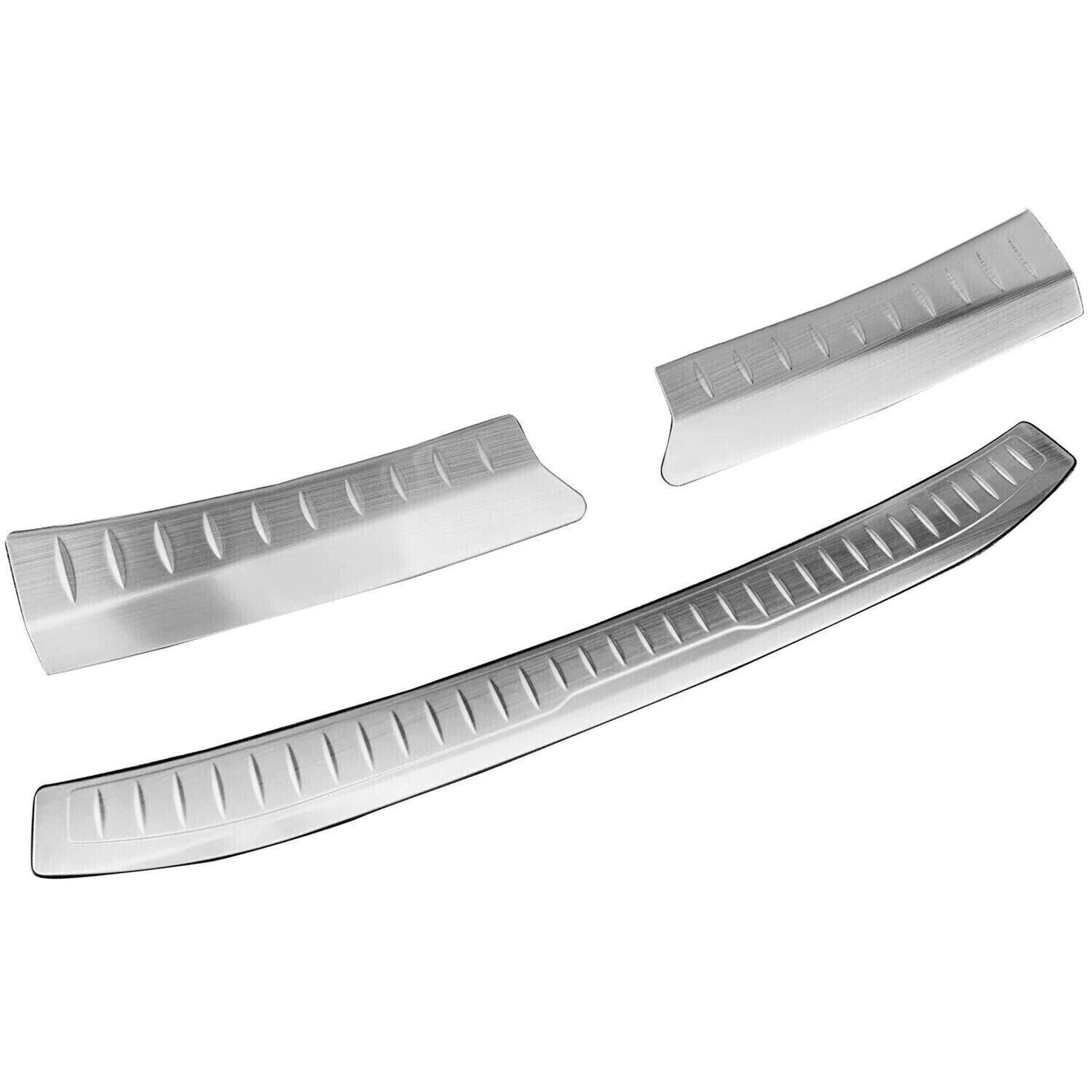 Silver Inner&Outer Rear Bumper Protector Sill Plate Trim for Subaru Crosstrek 24 n