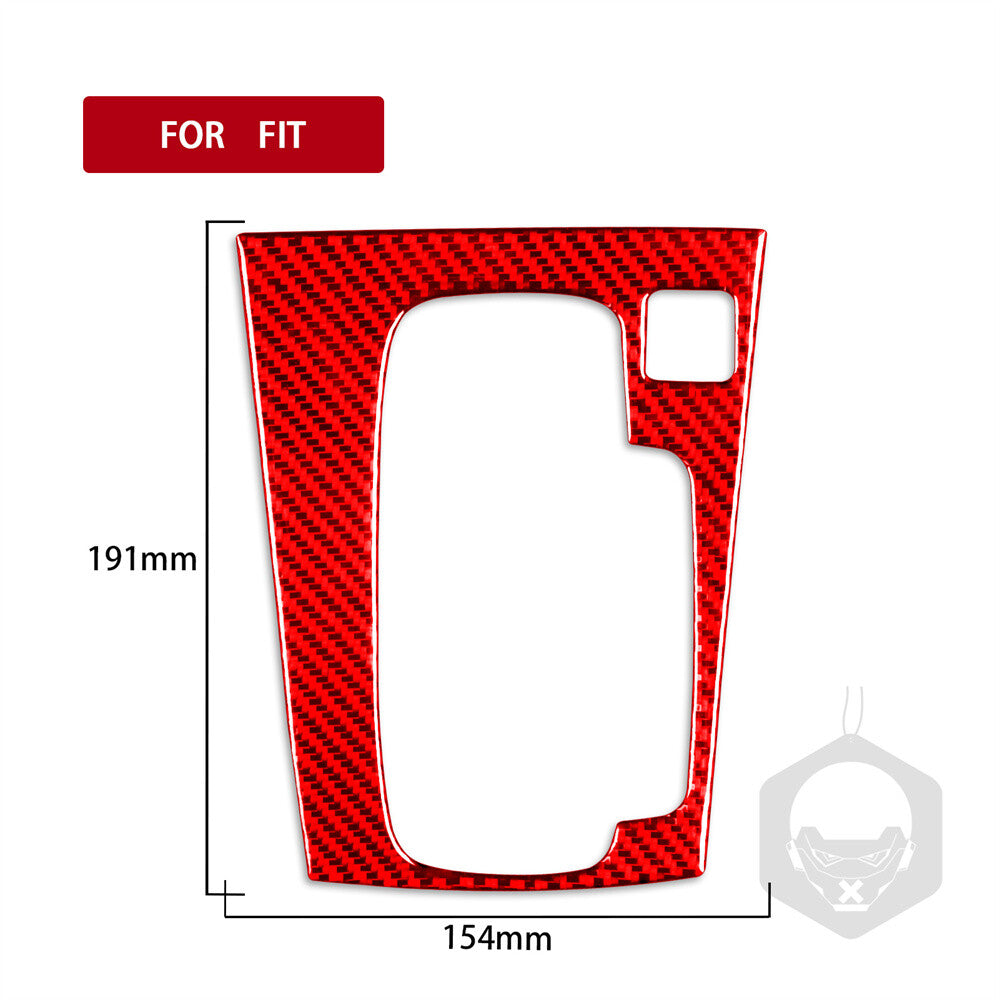 for Honda Fit 2020-22 RHD Central Control Gear Shift Panel Trim Red Carbon Fiber