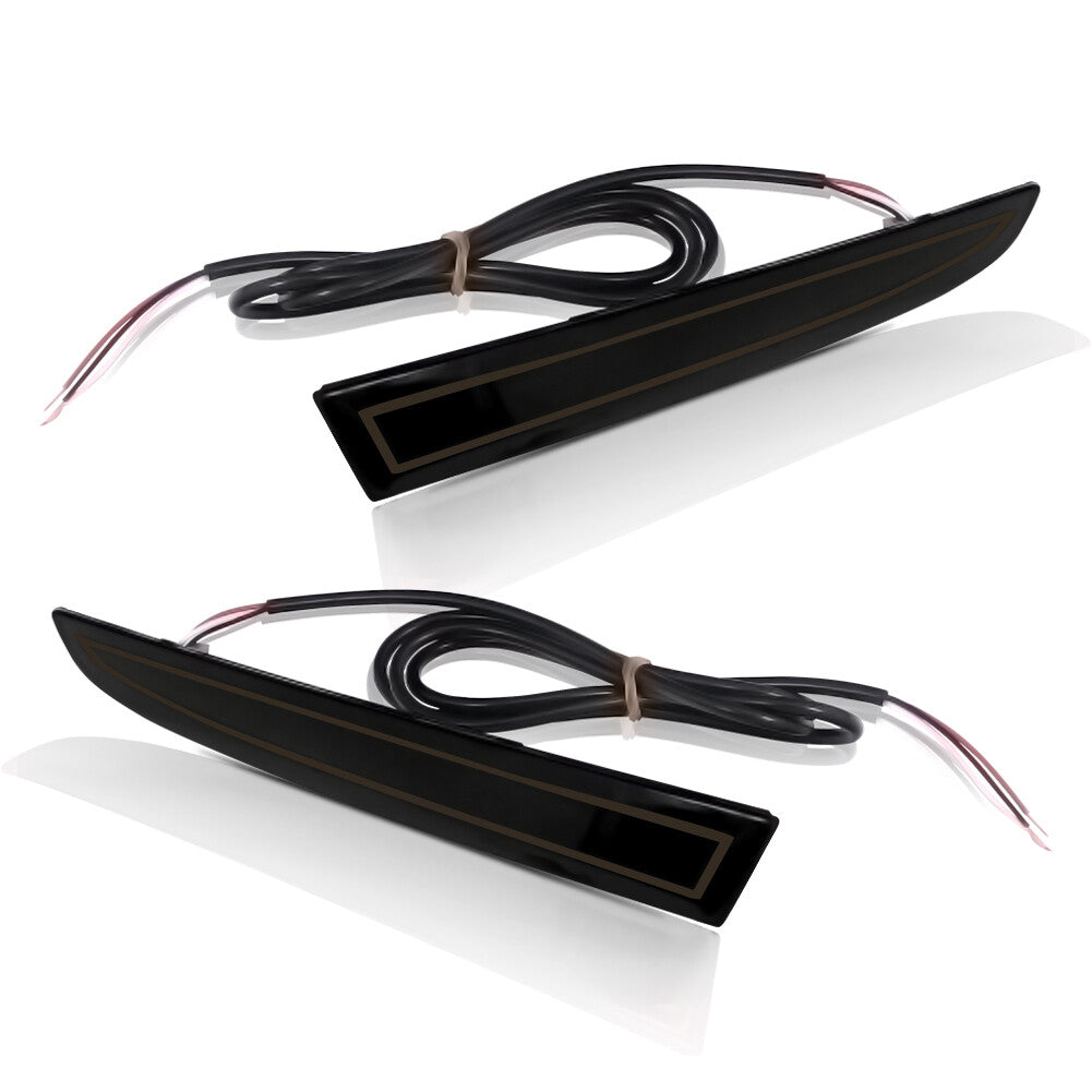 3D Optical Smoke Lens Rear Bumper Reflector Red LED Light Kit for Pontiac G8- v