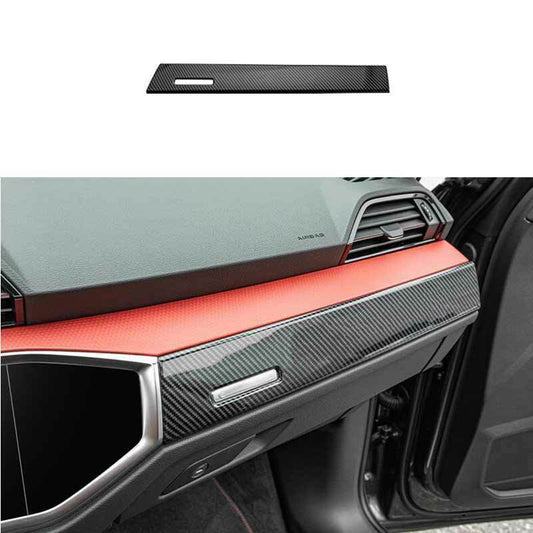 for Audi Q3 2019-21 ABS Carbon Fiber Middle Console Dashboard Side Strip Trim 1X