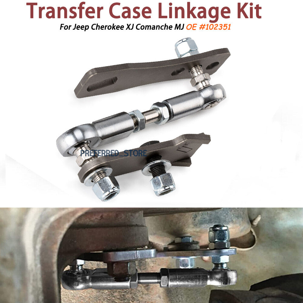 for Jeep Cherokee XJ Comanche MJ 86-01 Transfer Case Linkage Kit Stainless Steel Q
