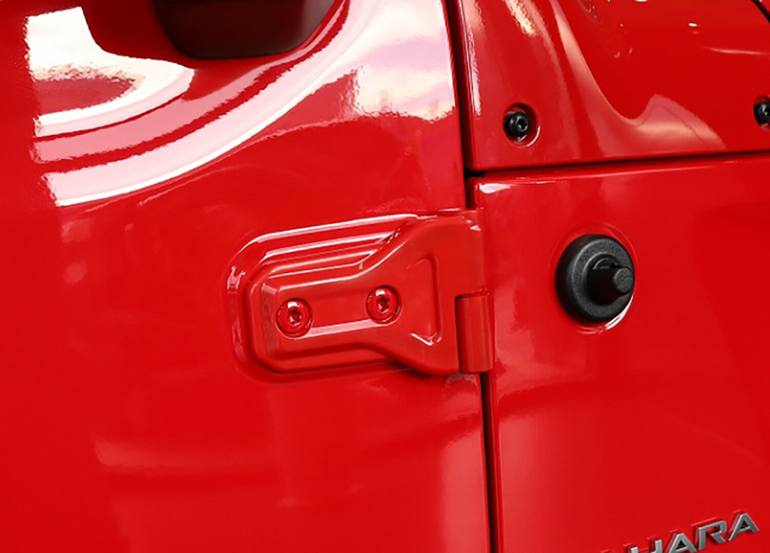 4-Door and Engine Hood Hinge Cover Red Trim for 2020 2021 for Jeep Gladiator JT JL