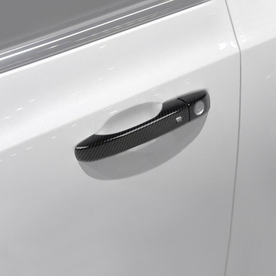 For 2011-2023 for Chrysler 300 Carbon Fiber Exterior Door Handle Decor Cover Trim 8P v