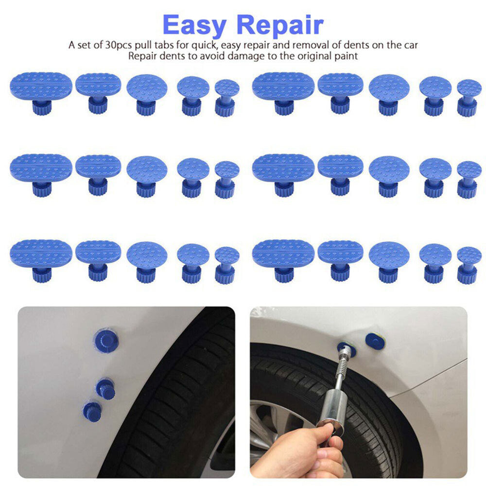 30-piece universal blue car body paint- dent repair puller tool accessories - n