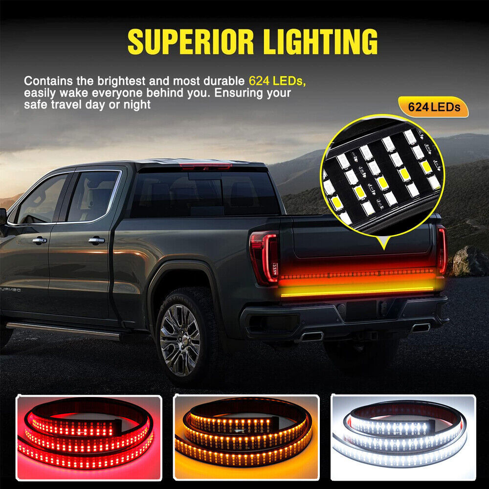 60 Inch 4 Row 624 Led for Truck Bar Tailgate Light Bar Reverse Brake Signal Tail Light - v