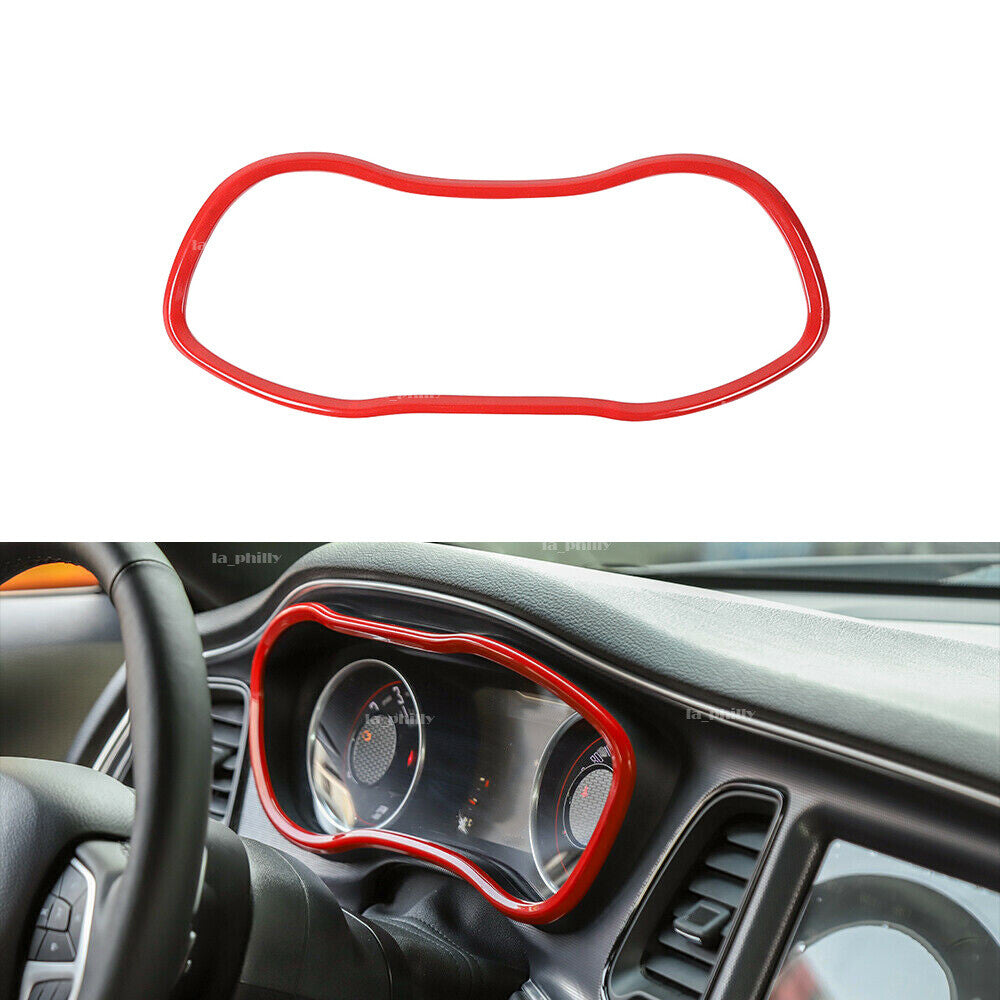 Dashboard Instrument Meter Frame Cover Trim Interior Red for Dodge for Challenger