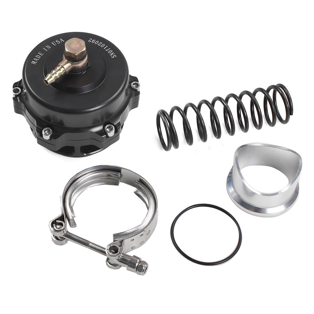 50mm Billet Blow Off Valve BOV Version W/Weld On Flange 35 PSI Black Q