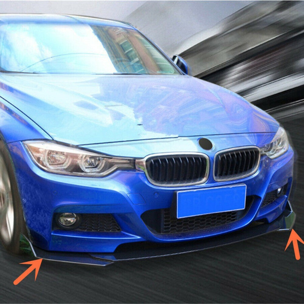 Car Front Bumper Splitter Body Protector Lip Diffuser Guard Spoiler Parts Black. n