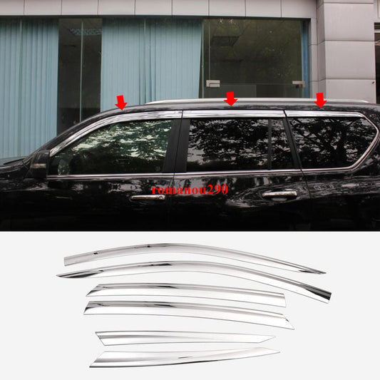 for Lexus GX460 2010-23 silver Window Visor Vent Sun Shade Rain Guard Door Visor