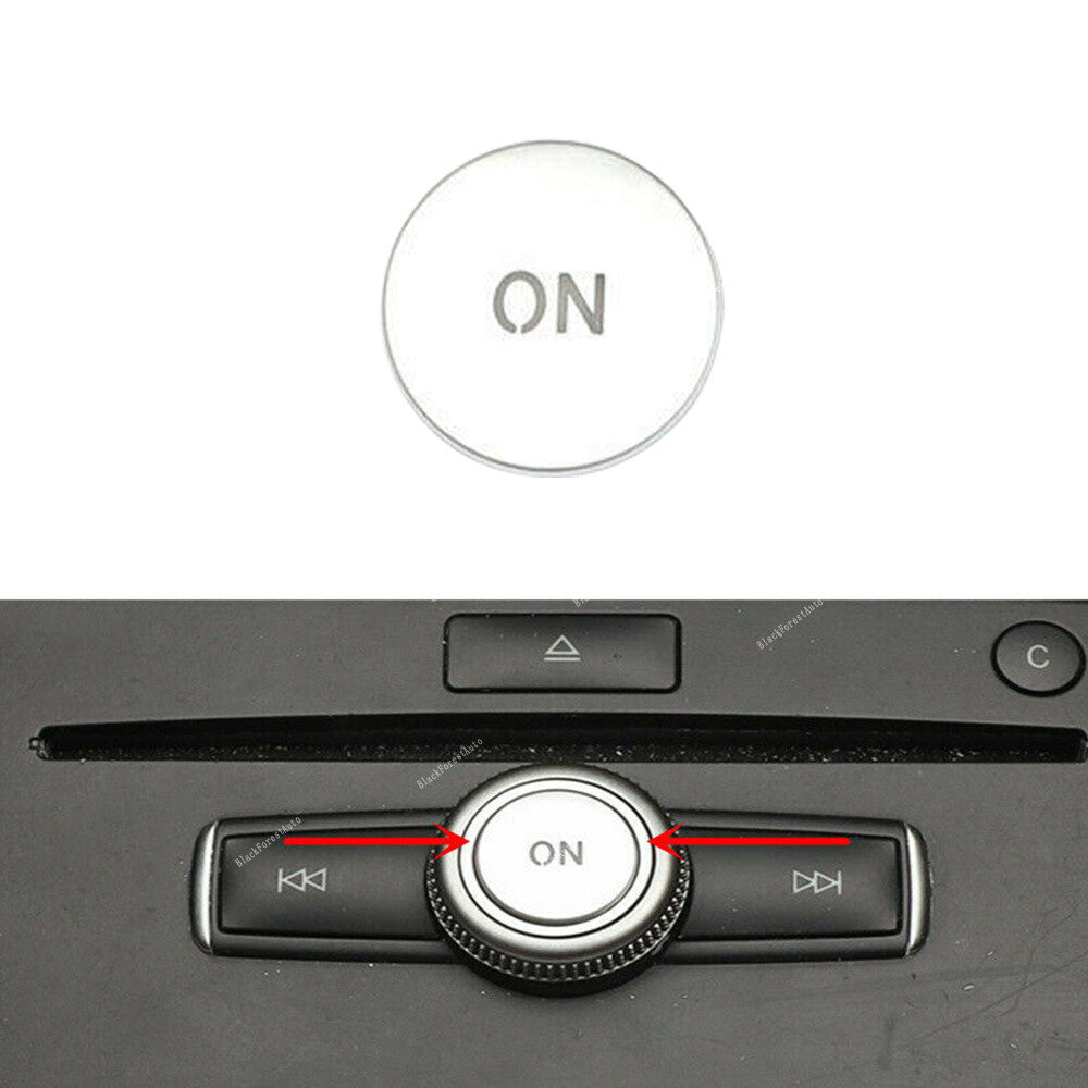for Mercedes C Class W204 E Class W212 GLK - Silver Volume Knob Sequins Trim Q