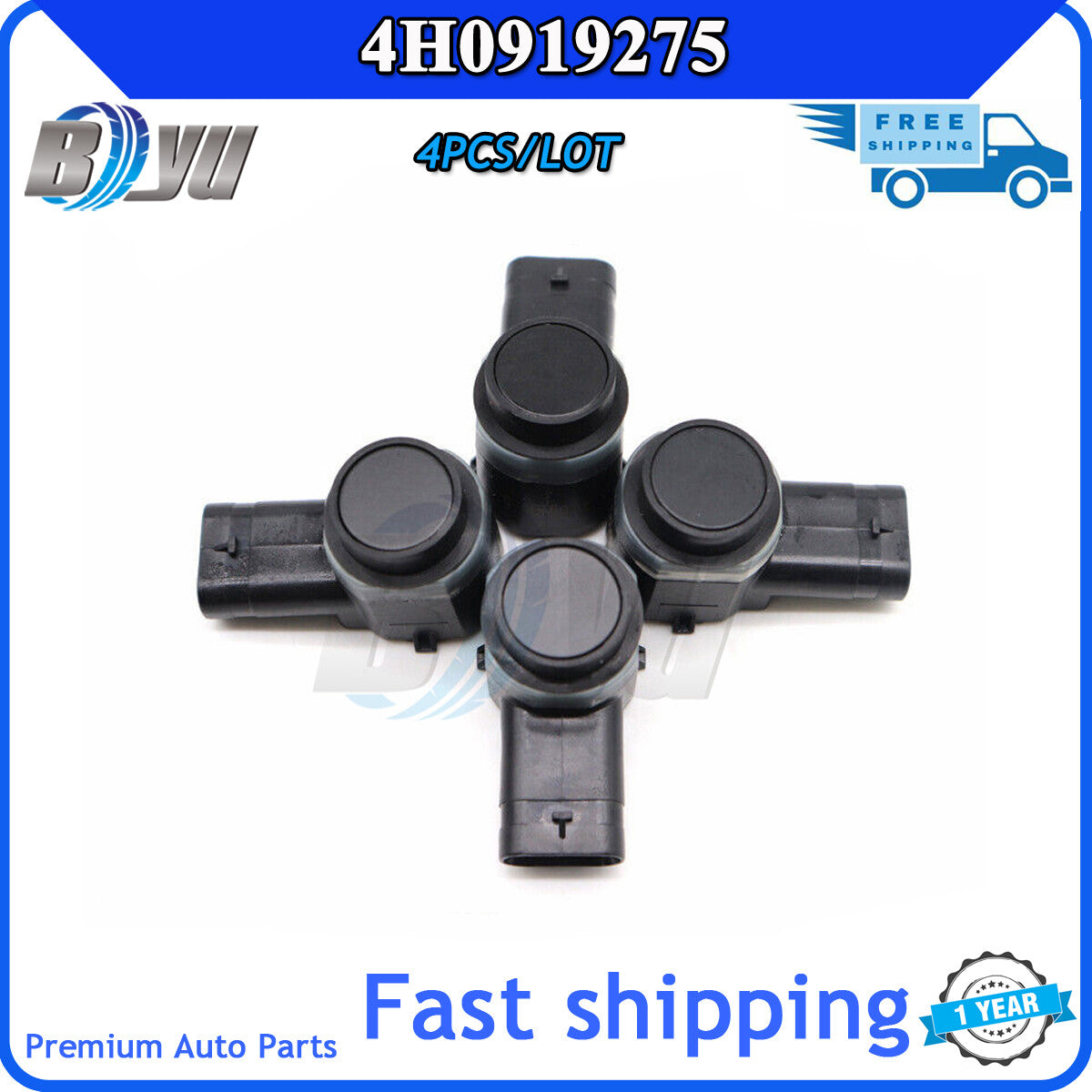 4H0919275 PDC Parking Sensors (4 pieces) for Audi A4, A6, Q5, Q7, R8, for Jetta , for Golf , for Passat - v
