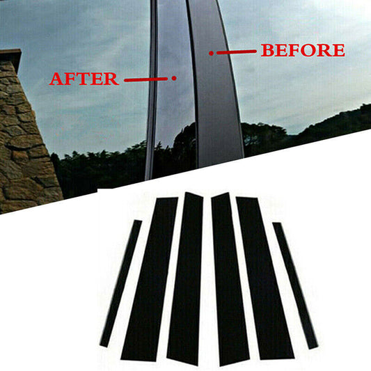 for Kia Sportage 2017-22 Piano Black Pillar Posts Door Window Molding Strip Trim