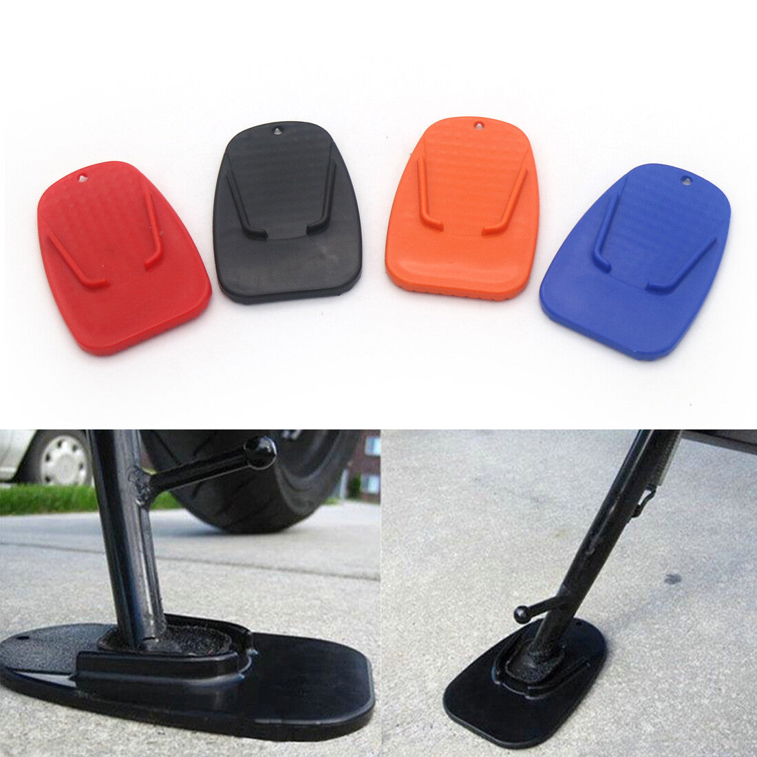 Motorcycle Side kickstand Plate Base Dirt Kick Parking Stand Support Pad Q