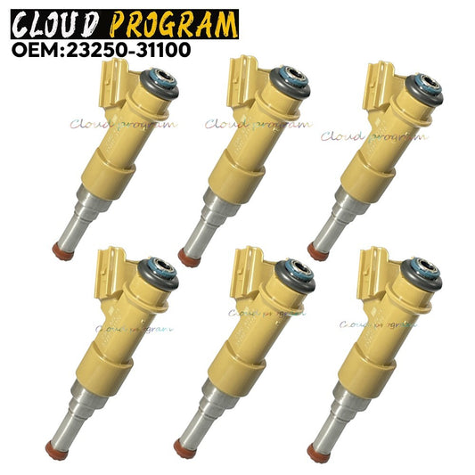 6PCS 12 holes Fuel Injectors 23250-31100 For 2010-2018 4Runner 4.0L V6 v