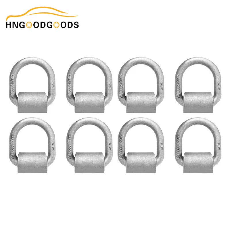 8-piece welded heavy-duty trailer truck D-ring anchor 1/2-inch forged D-ring
