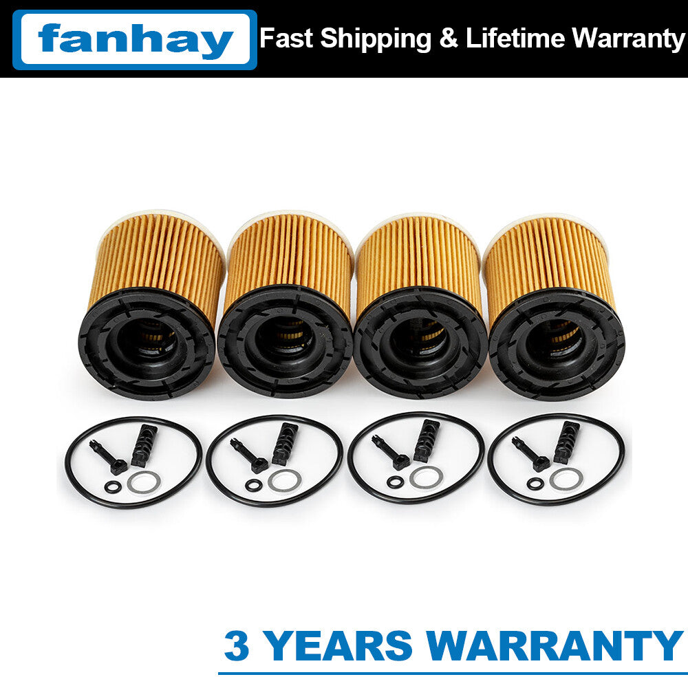 4Pcs for Kia Rio 1.6L Engine 2019-2020 New 26350-2M000 Engine Oil Filter w/Seals Q