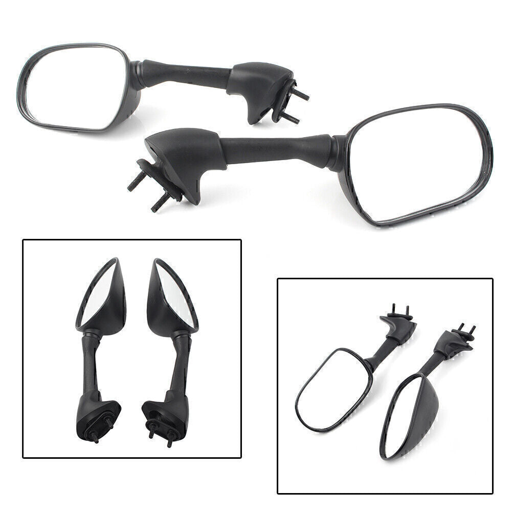 Rearview Mirror Motorcycle fit for Yamaha YZF R6 2001 2002 Black ABS Plastic Shell