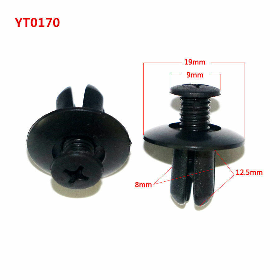 200 Pcs 10 Size Plastic Car Bumper Clip Retainer Rivet Door Panel Clip US SHIP Q