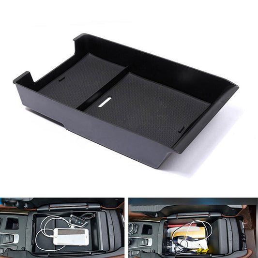Car Console Centre Armrest Storage Box Container Case Pad Interior For X5 X6