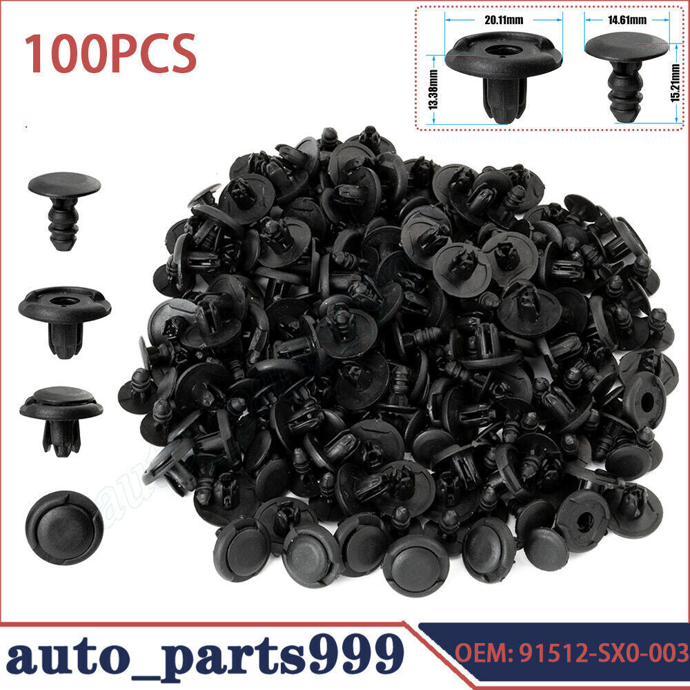 100 Push Clip for Honda Inner Fender Liner Splash Cover Retainer 8mm - new n