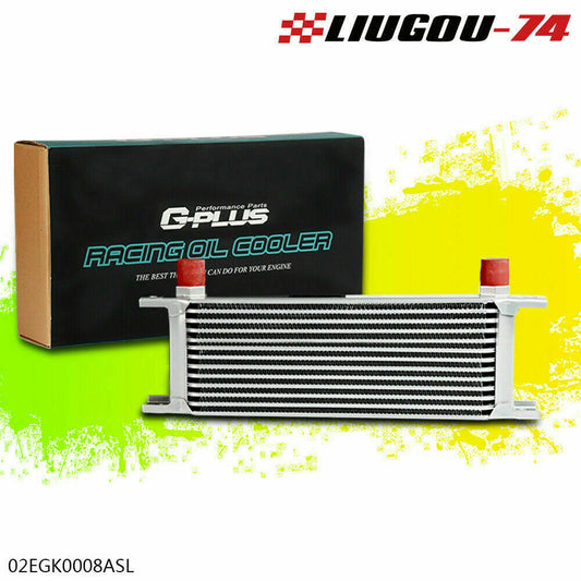 13 Row 10AN Universal Engine Aluminum Racing Silver Oil Cooler Stock Brand New - v