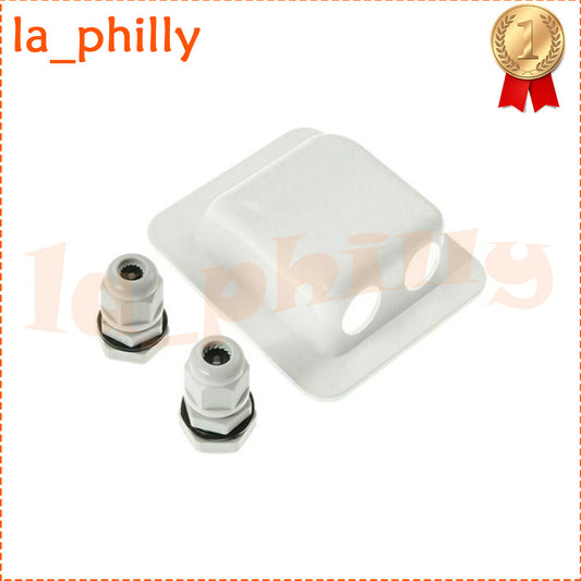 For RV Yacht Camper Caravan Boat Solar Panel Roof Wire Entry Double Hole | White Q