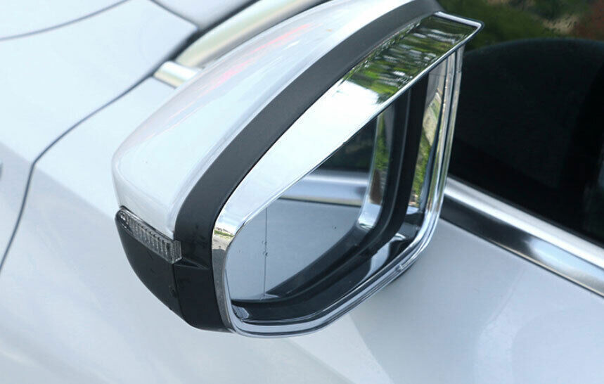 for Audi A3 2022-24 ABS Chrome Side Door Rear View Mirror Rain Eyebrow Decor 2P