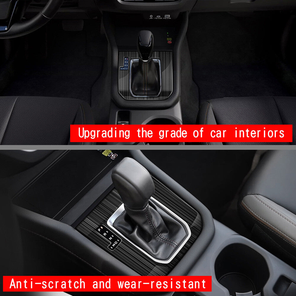 Black Titanium Steel Gear Shift Panel Cover Trim for Subaru Forester 2025+