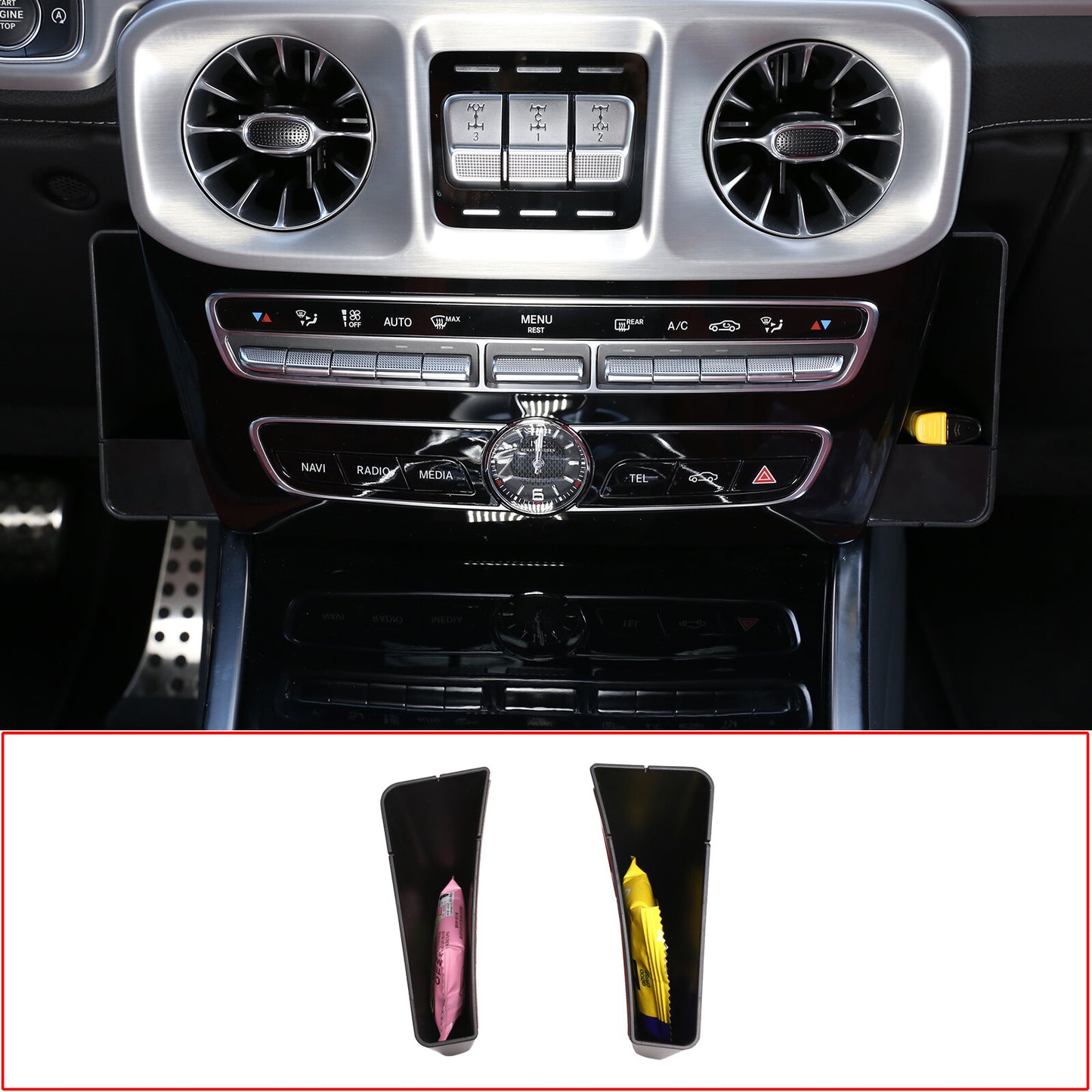 ABS central control side storage box tray suitable for G-Class W463 2019-22- n