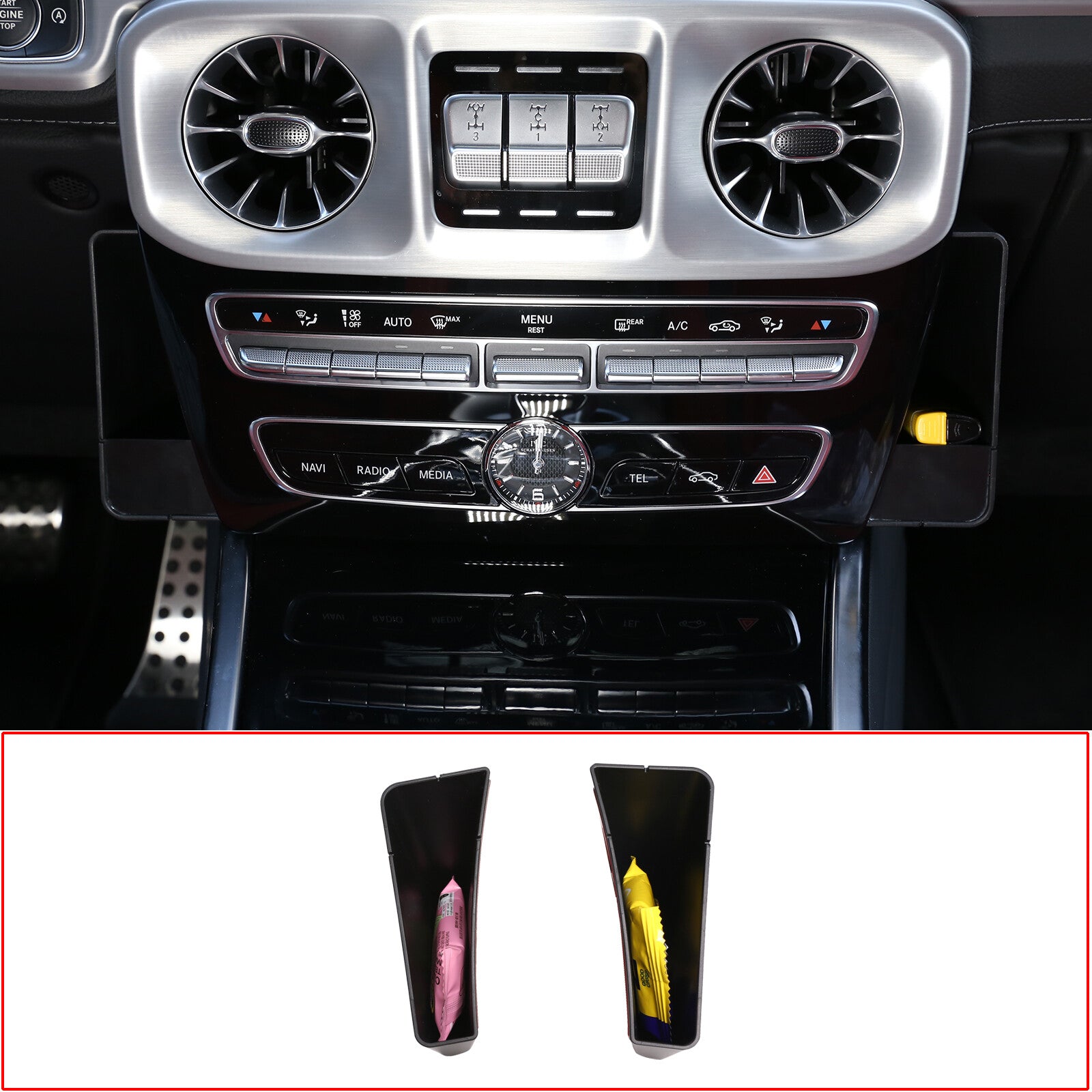 ABS central control side storage box tray suitable for G-Class W463 2019-22- n
