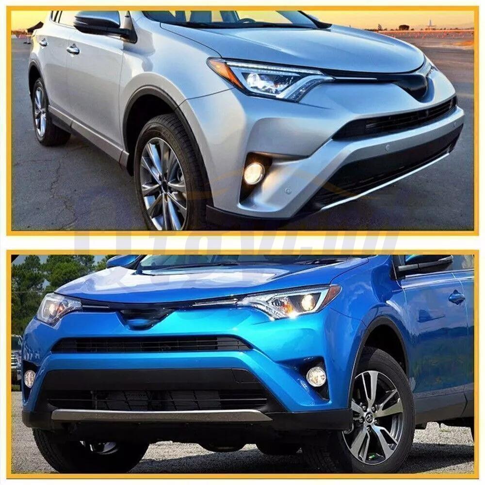 Pair Front Bumper Tow Hook Eye Cover Cap for Toyota RAV4 2016-2018 Left Right