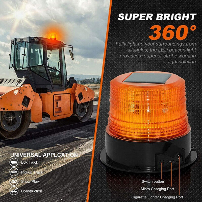 New LED Flasher Wireless Emergency Magnetic Flashing Warning Beacon in Amber