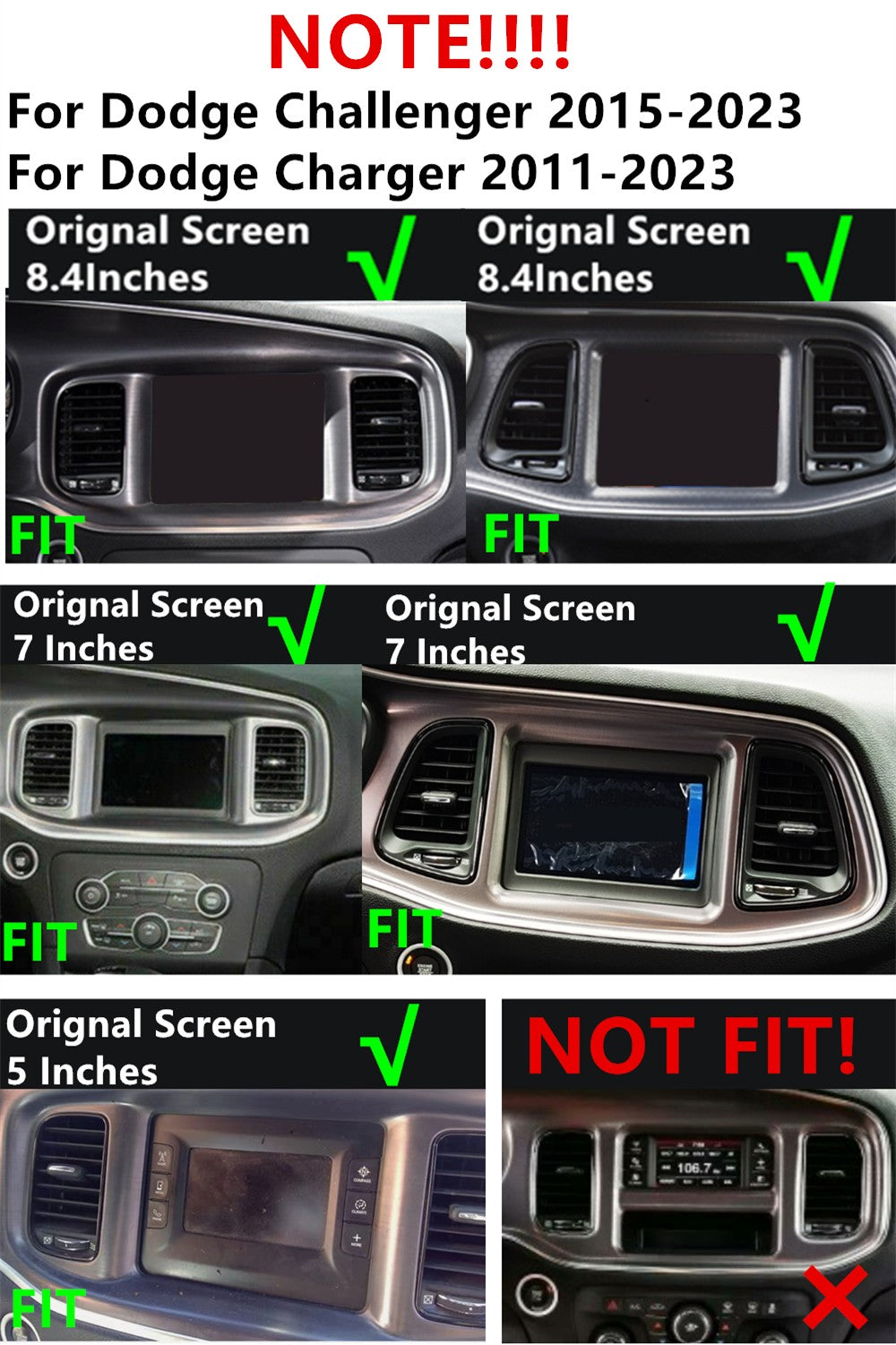 8.4Android 14 Carplay 2GB 32GB Car Stereo Radio GPS for Dodge for Ram Durango