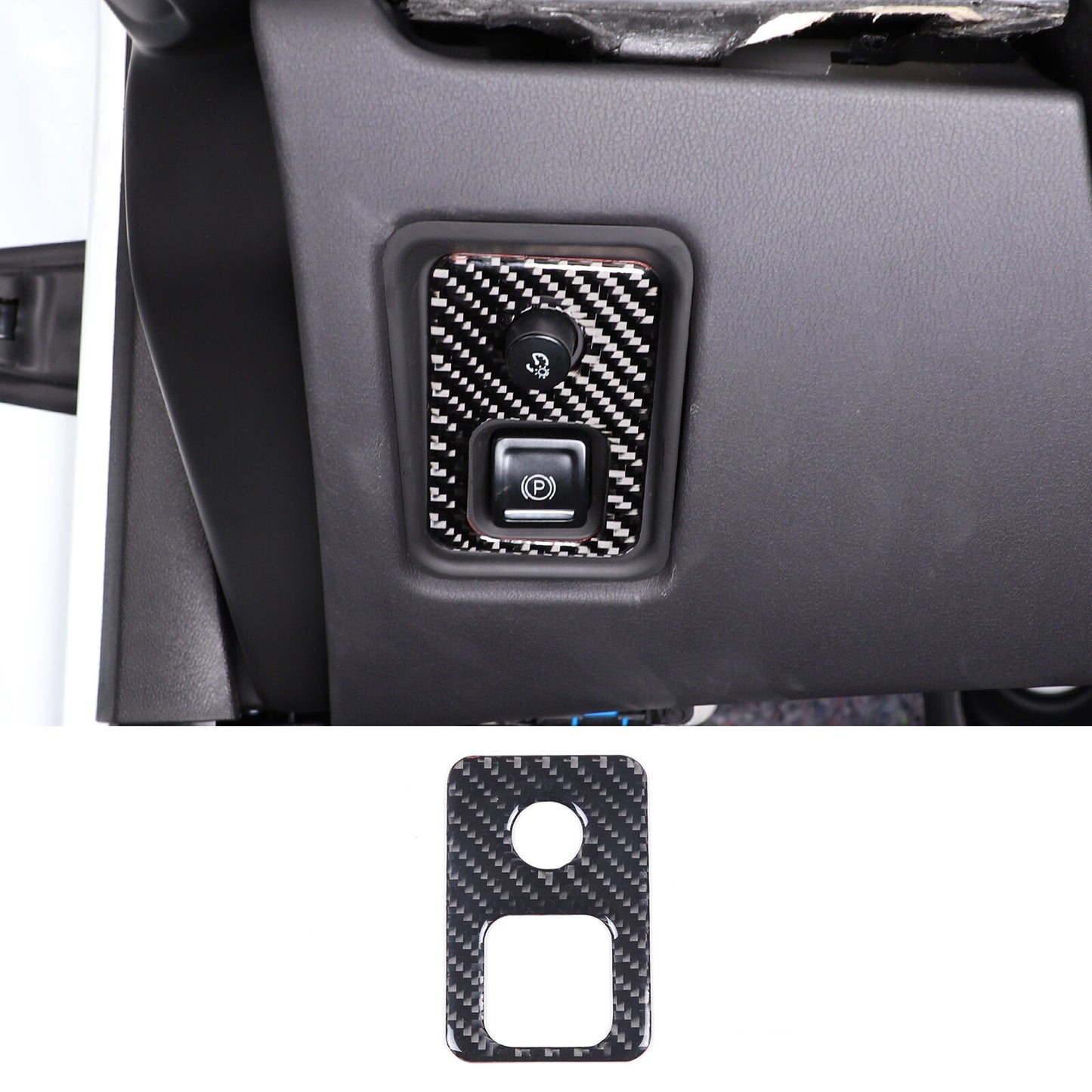 For Tundra 2022 2023 Carbon Fiber Car Side Door Handle Bowl Cover Trim- v