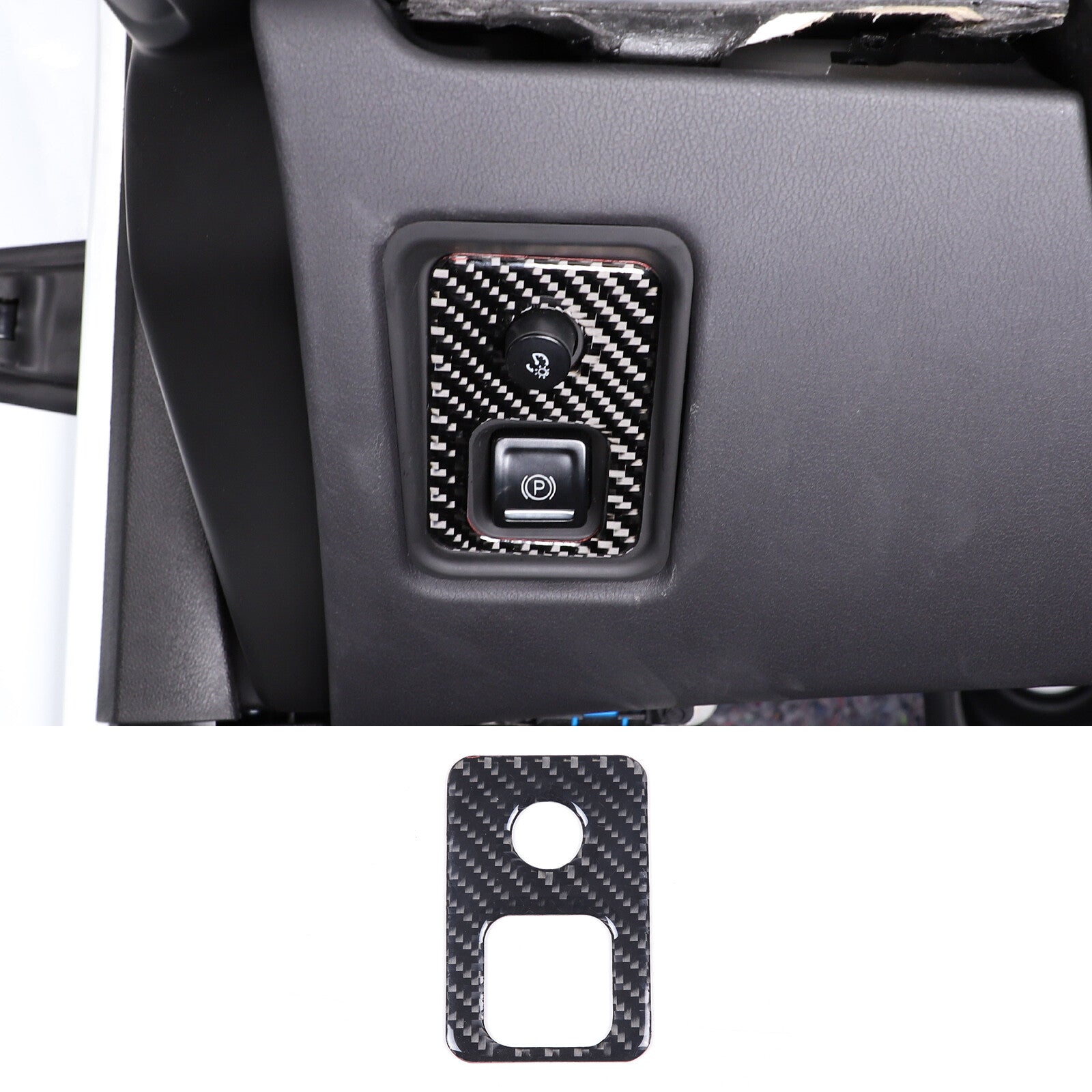 For Tundra 2022 2023 Carbon Fiber Car Side Door Handle Bowl Cover Trim- v