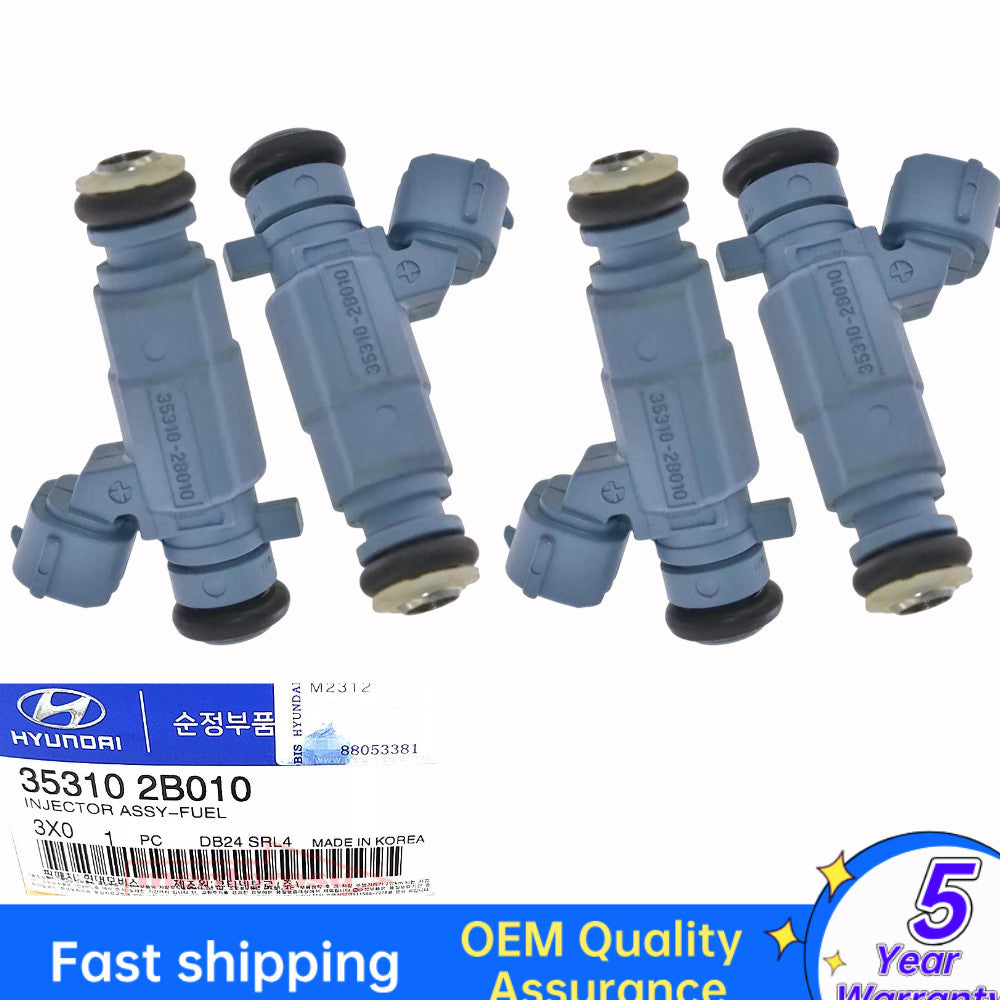 4-pack of new equipment manufacturer ( ) fuel injectors for Hyundai i20, i30, for Kia Cerato 1.6L 35310-2B010