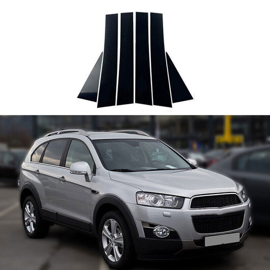 Piano Black Pillar Posts Door Window Molding Strip for Chevrolet Captiva 07-2018