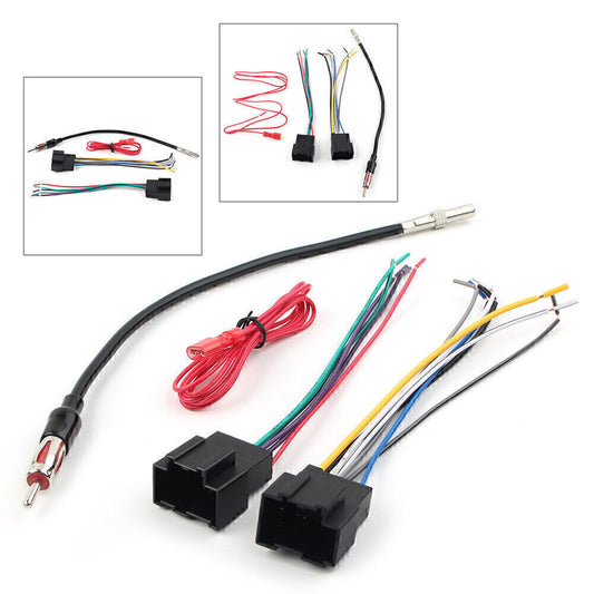 Car Stereo Radio wire harness + antenna Fit 2007-2013 for GMC for SIERRA , for YUKON 1500 Q
