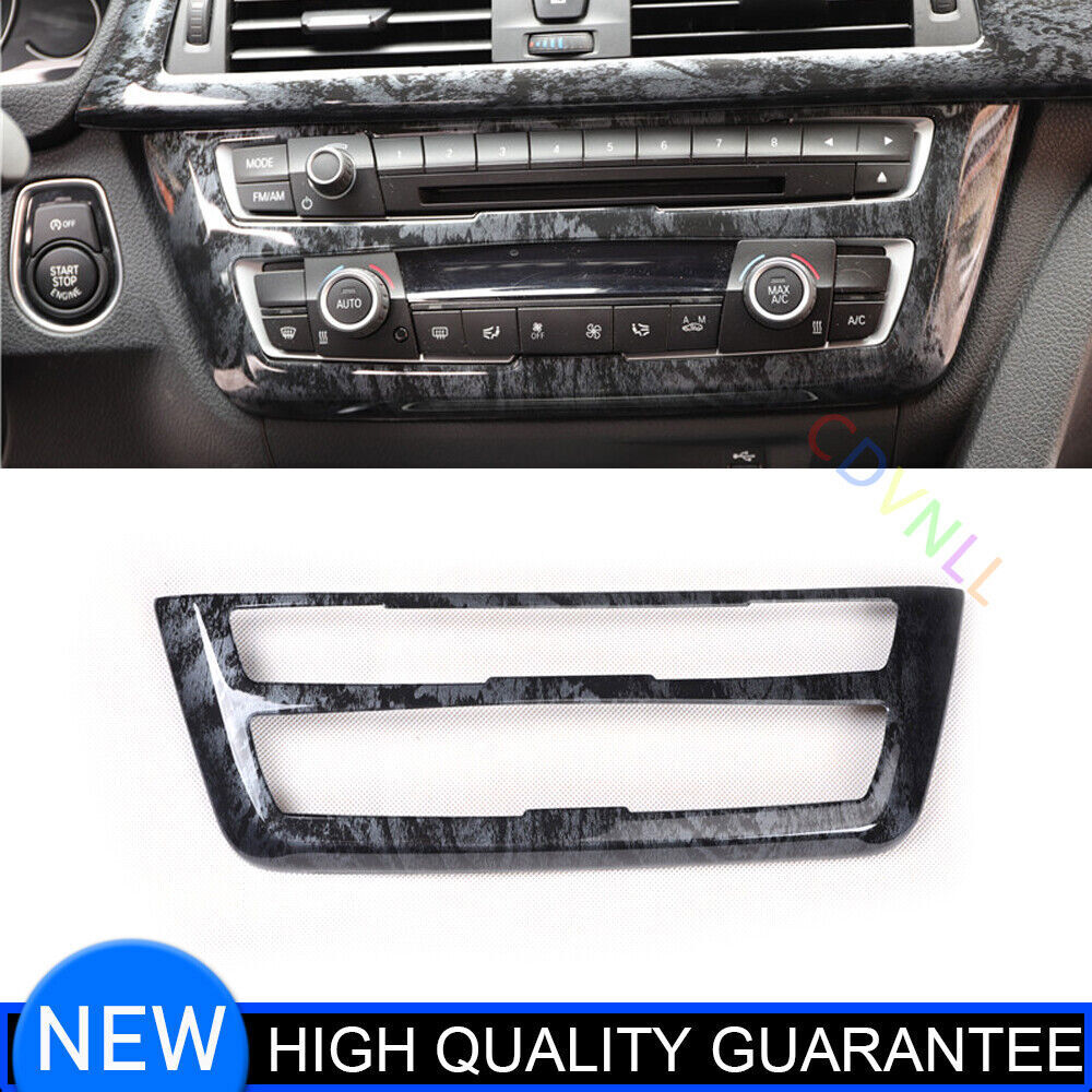 for BMW 3 Series 2014-2018 Black Wood Grain Central AC Button Control Panel Trim