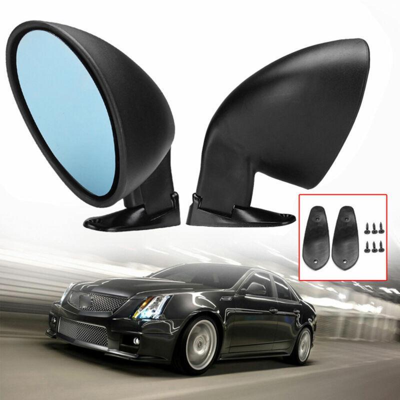California Classic Style Door Wing Blue Anti-Glare Car Side Mirrors (1 Pair) n