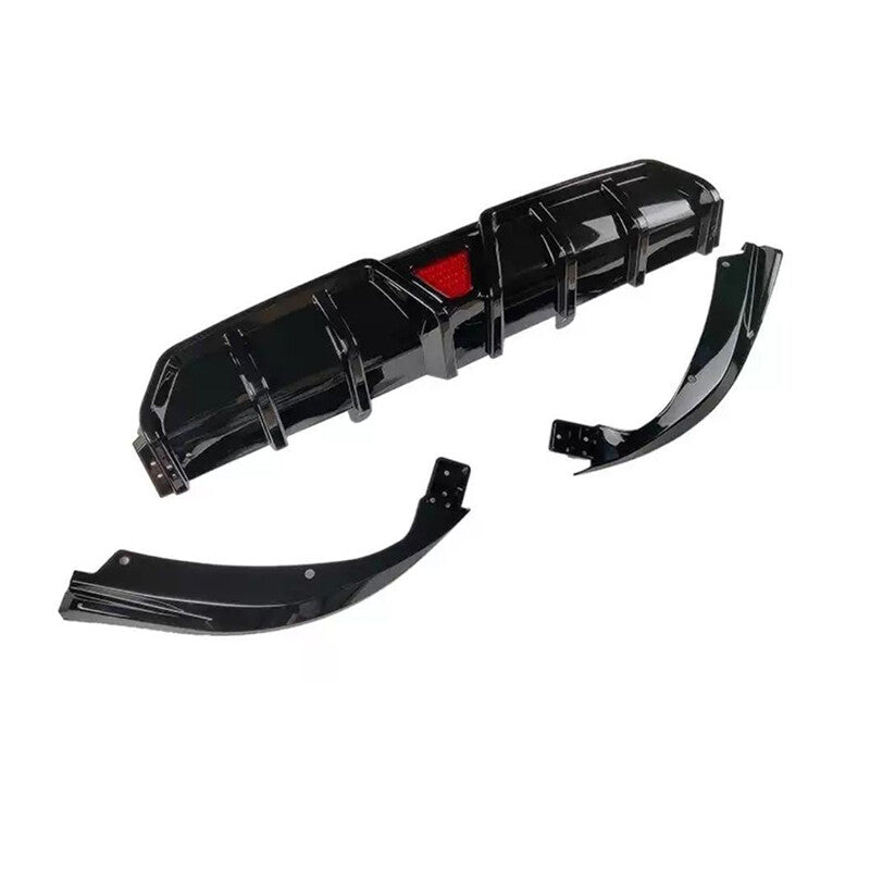 For 2016-22 for Honda for Civic 4Dr Sedan w/ LED Rear Bumper Diffuser Lip Glossy Black n