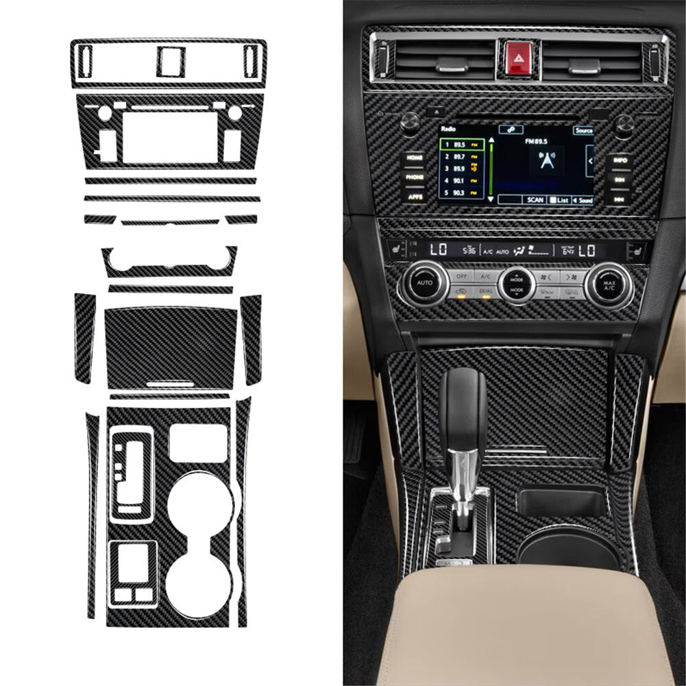 Red Carbon Fiber Storage Box Panel Cover Trim For 5 F10 2011-2017 v