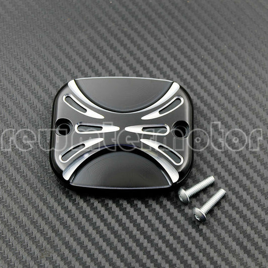 Master Cylinder Cover Fit for Harley Road King Gliding 01-07 Softail Dyna 96-15 Q