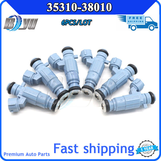 6-pack fuel injectors for Hyundai for Kia Sorento 3.5L V6 Emusa 2003-2006 35310-38010- v