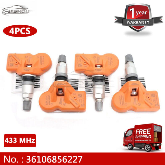 4-piece new tire pressure sensor kit TPMS 36106856227 for BMW for Mini TPMS 433MHz