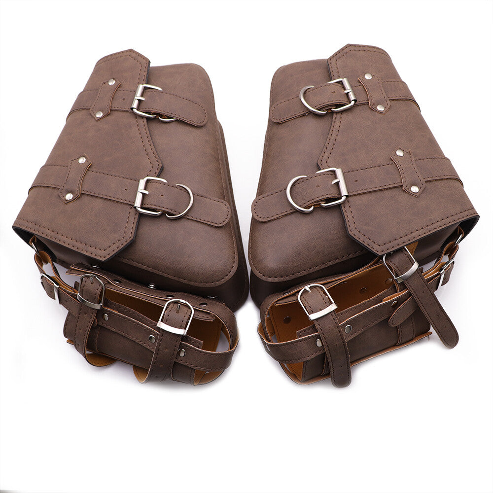 Retro Saddlebag Saddle Side Bag With Drink Holder Bag for Harley Sportster XL883 Q