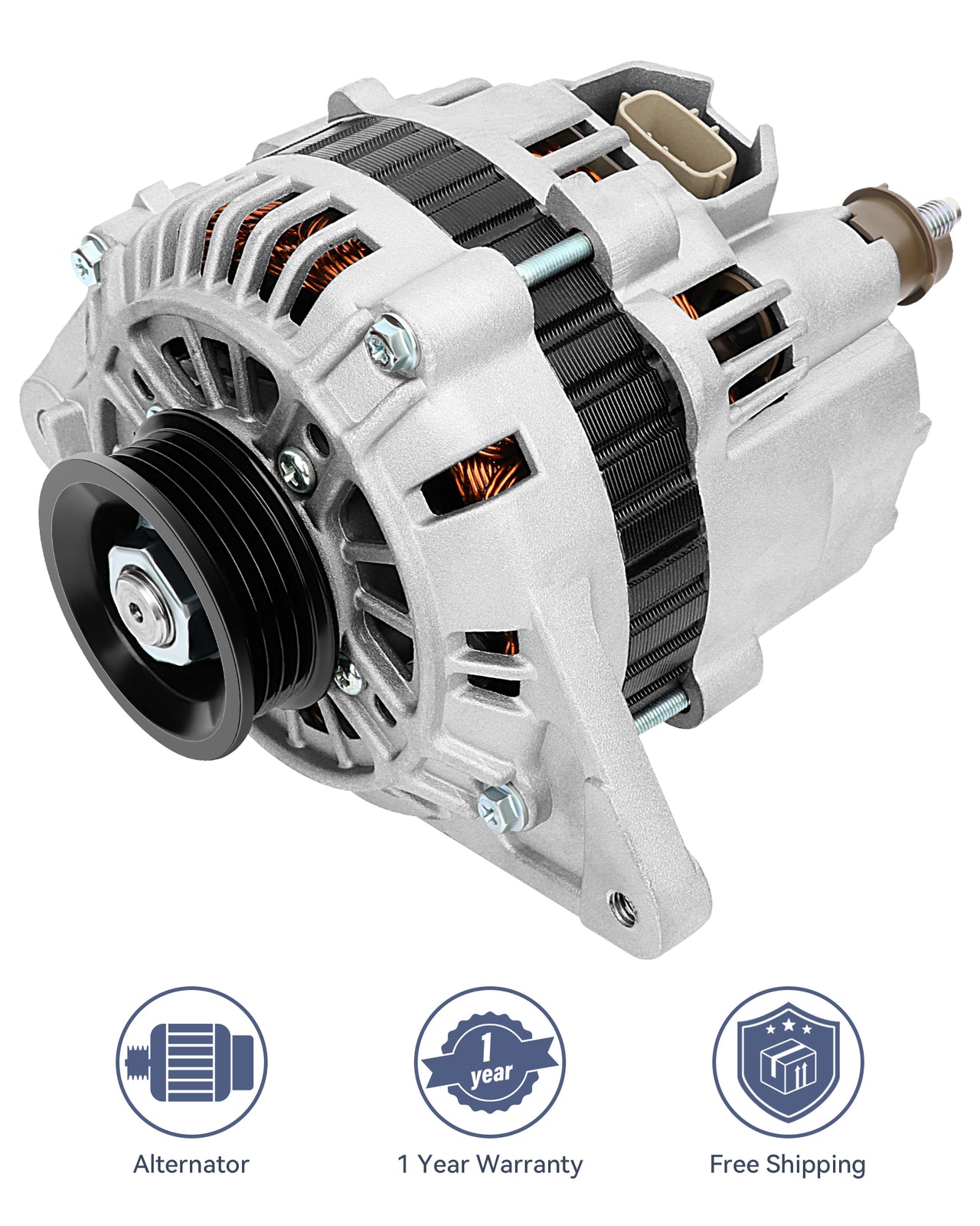 For 2005 2006 2007 for Mitsubishi Lancer L4 Silver 105 Amp Alternator AMT0170 11170