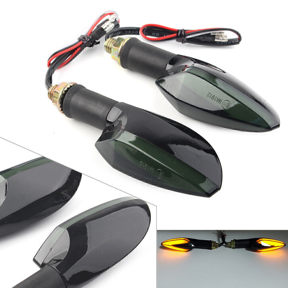 Universal Motorcycle 12V LED 3 wires Flash Turn Signal Lights Direct Lamps Q